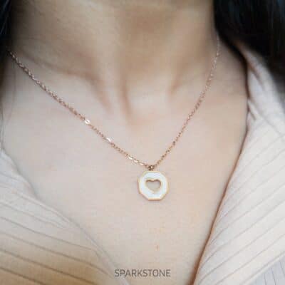 Hexagonal Love Pendant - Image 3
