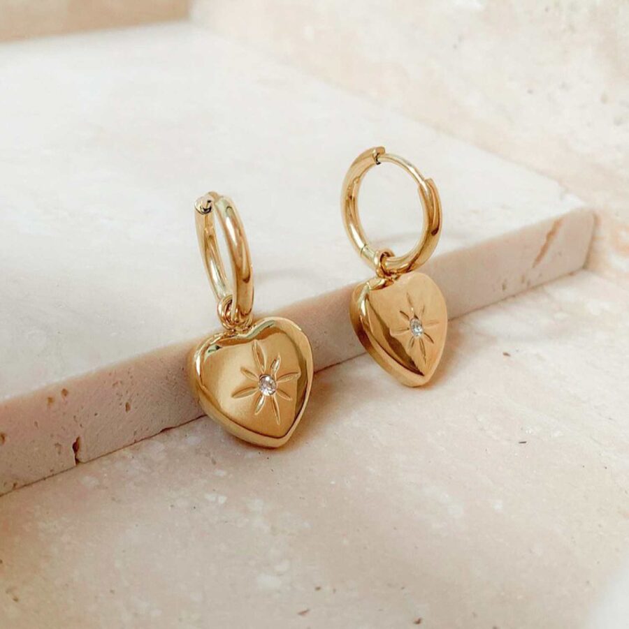 SOLITAIRE LOVE EARRINGS