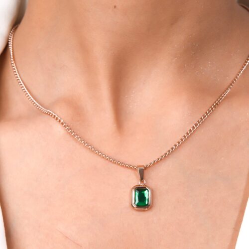 CUBID EMERALD NECKLACE