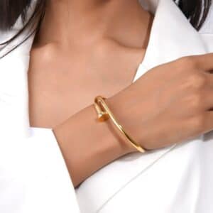 Nail Bracelet -18k Gold Plated