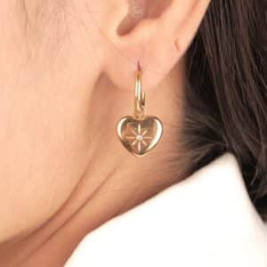SOLITAIRE LOVE EARRINGS