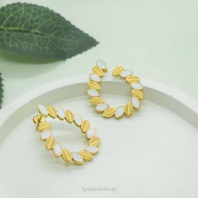 GOLDEN LEAF EARRINGS | 18K GOLD PLATED