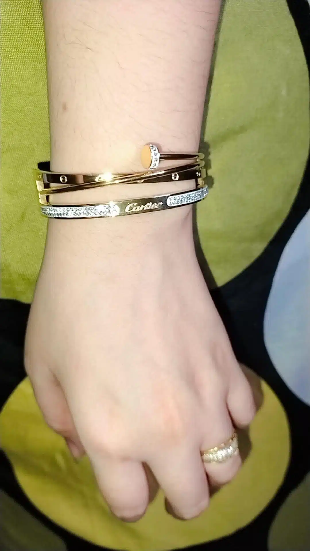 CARTIER STACKED BANGLE | BOLD STATEMENT BRACELET photo review