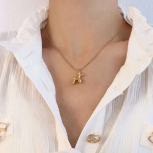 Balloon Dog Necklace _ 18k Gold Plated | Stainless Steel