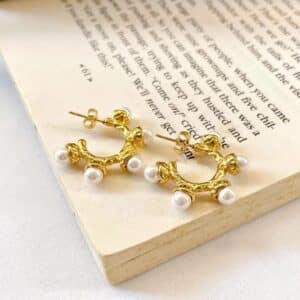 Pearl-Studded Hoops