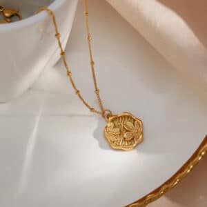 Flower Necklace - 18k Gold Plated