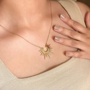Sun Necklace 18k Gold Plated