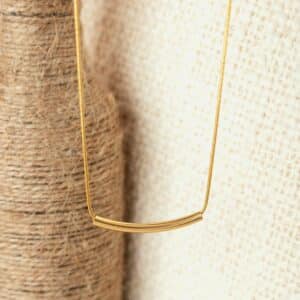 Thin Bar Necklace - 18k Gold Plated