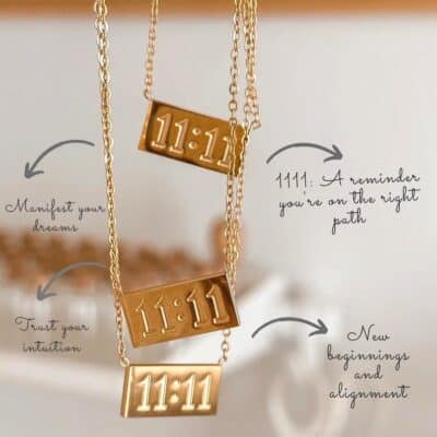 11:11 Necklace – Angel Number Pendant in 18K Gold – Meaningful Gift for Her – Waterproof Minimalist Jewelry - Image 6