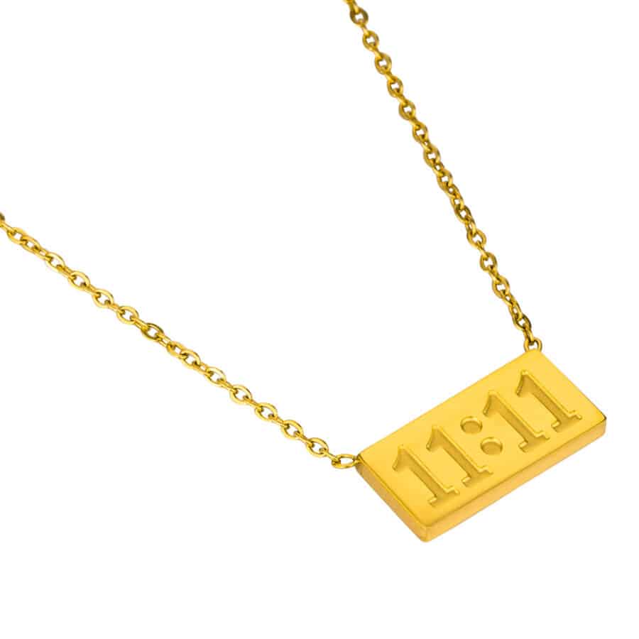 11:11 Necklace – Angel Number Pendant in 18K Gold – Meaningful Gift for Her – Waterproof Minimalist Jewelry - Image 5