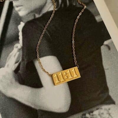 11:11 Necklace – Angel Number Pendant in 18K Gold – Meaningful Gift for Her – Waterproof Minimalist Jewelry - Image 3
