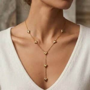 Fancy Heart Drop Necklace