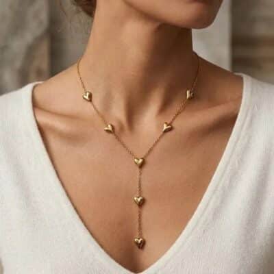 Fancy Heart Drop Necklace
