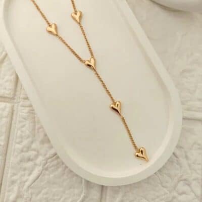 Fancy Heart Drop Necklace - Image 2