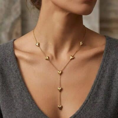 Fancy Heart Drop Necklace - Image 3