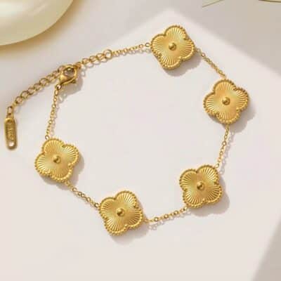 Western Golden Clover Bracelet - for Women - Image 3